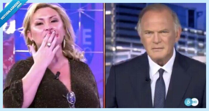 694747 - La transición surrealista de 'Sálvame' a los 'Informativos Telecinco' que ha dejado a Pedro Piqueras con el rostro totalmente desencajado