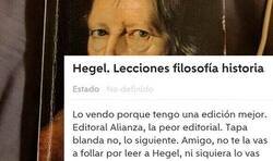 Enlace a Este usuario de Wallapop demuestra ser el rey del marketing por su peculiar manera de vender libros de filosofía, por @Wickerheart_