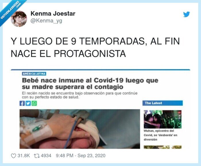 protagonista,temporadas,bebé,inmune