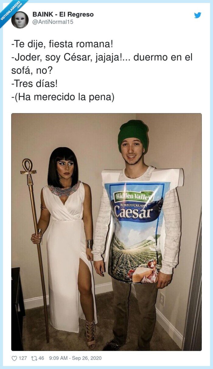 merecido,césar,fiesta,romana,disfraces,ensalada