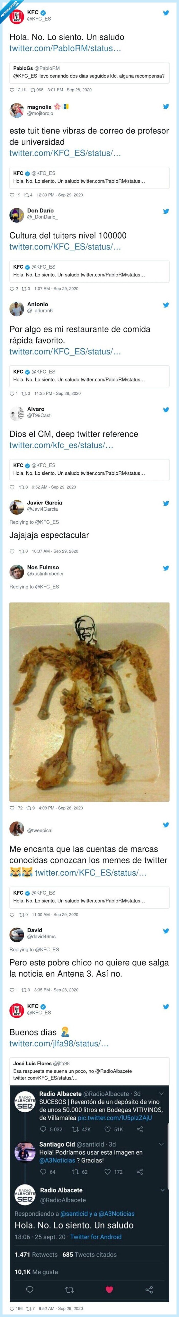 kfc,kentucky,respuesta,referencia,twitter,usuarios,aplauden