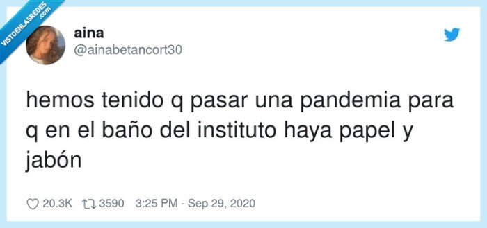 instituto,pandemia,jabón,papel