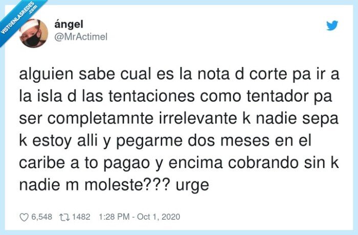isla,tentaciones,concursante,desapercibido,caribe,vacaciones