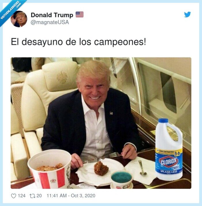 trump,lejía,desayuno