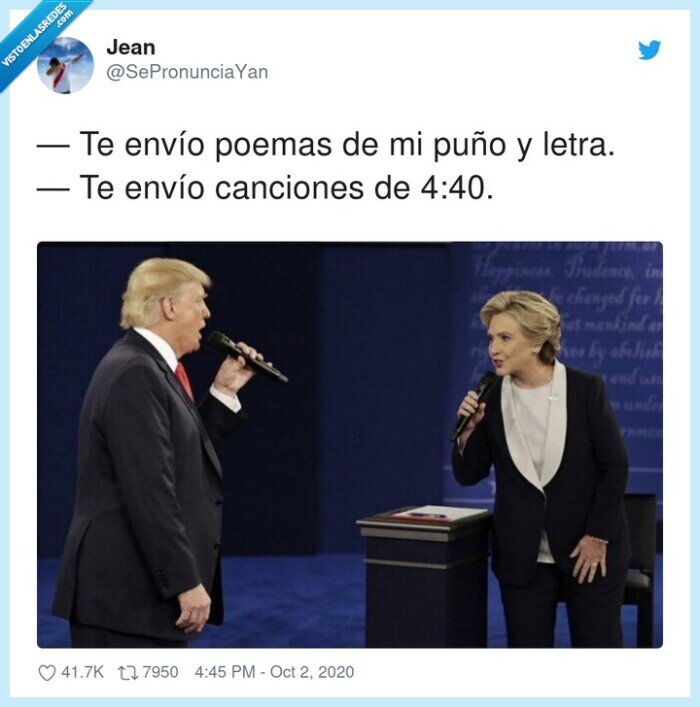 debate,trump,clinton,canción,baute