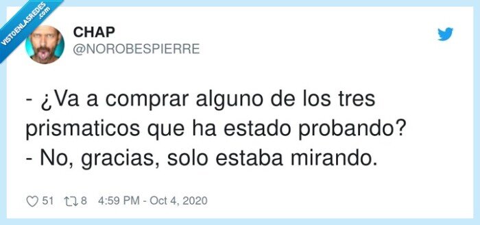 prismáticos,probando,mirando