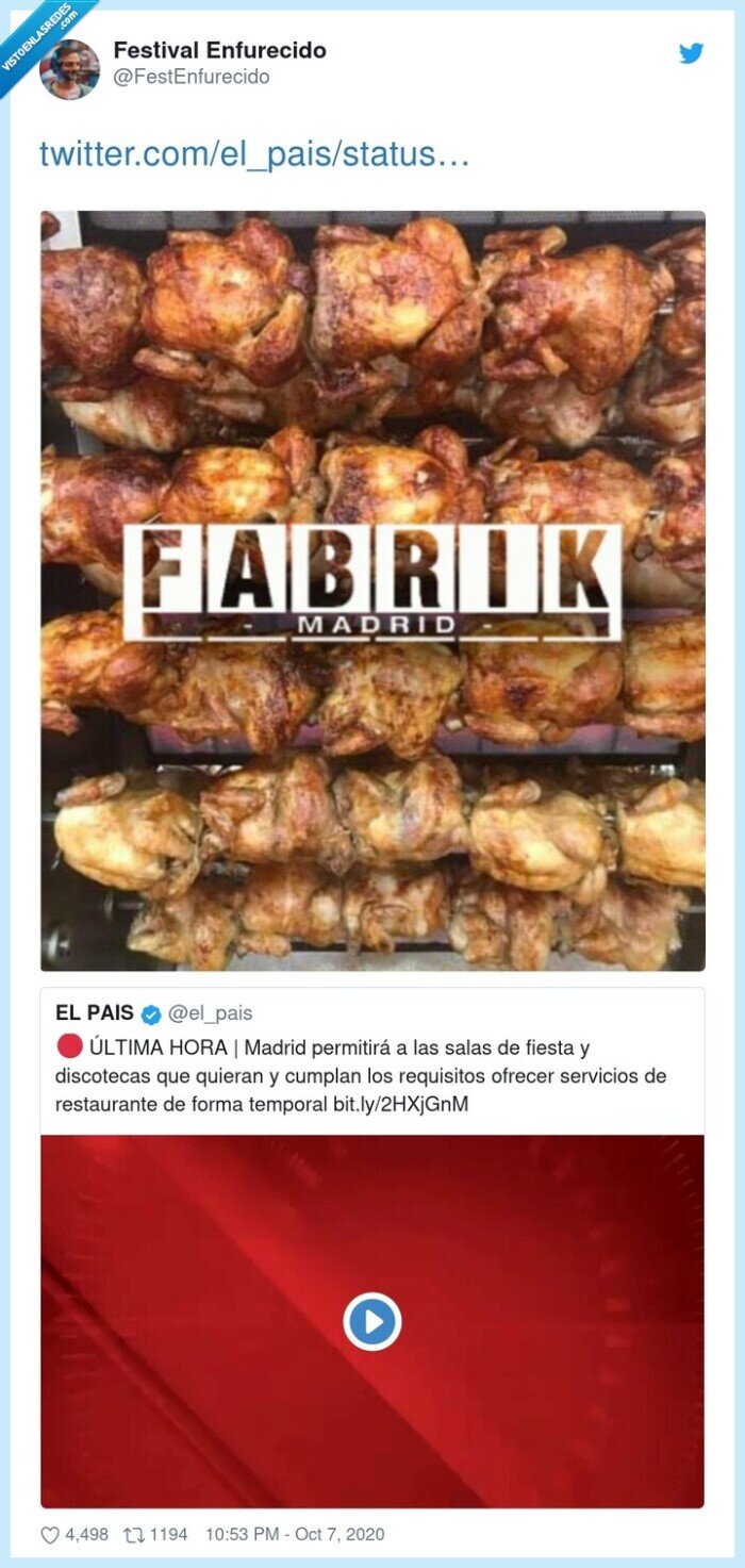 fabrik,discotecas,pollo,fiesta,restaurante