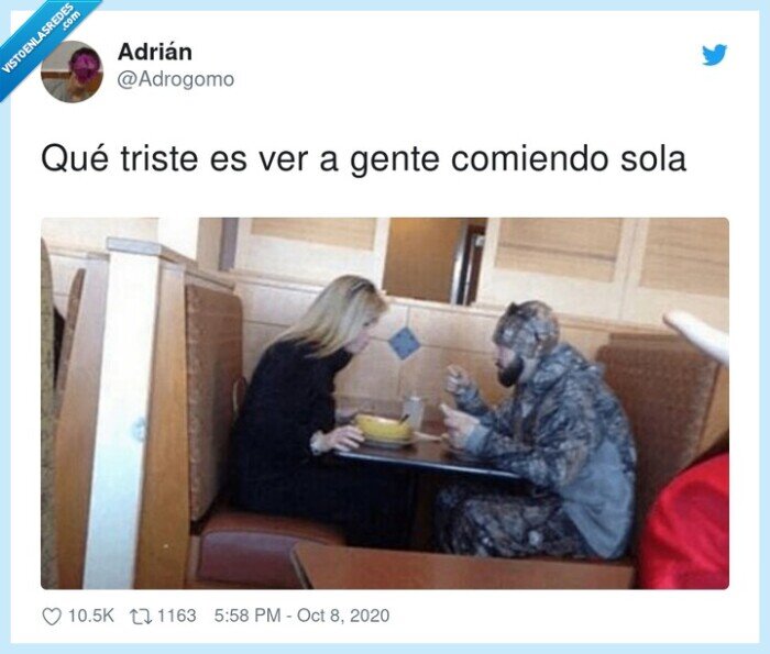 comiendo,triste,gente,sola,camuflaje