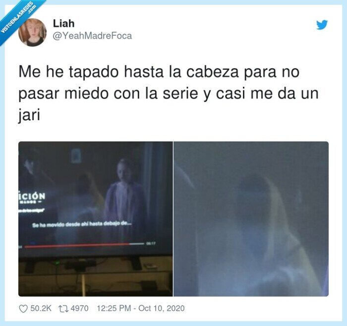 serie,miedo,tapar,cabeza