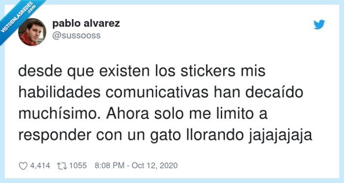 comunicativas,habilidades,stickers,gato,llorando