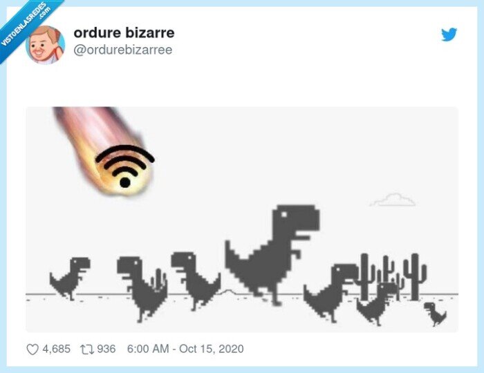 meteoritos,dinosaurios,extinción,wifi,internet