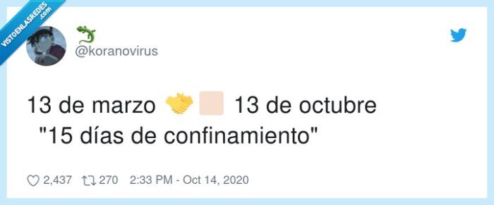 confinamiento,octubre,marzo,días,semanas,meses