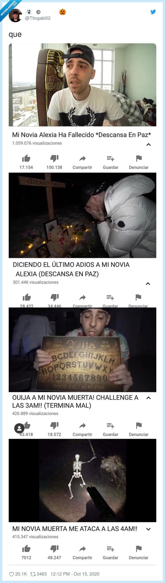 youtube,novia,muerta,vídeos