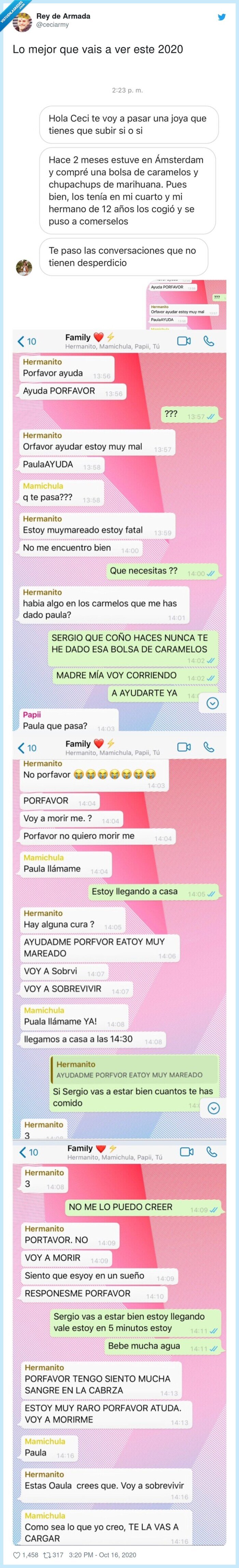 caramelos,amsterdam,hermano,whatsapp,conversación