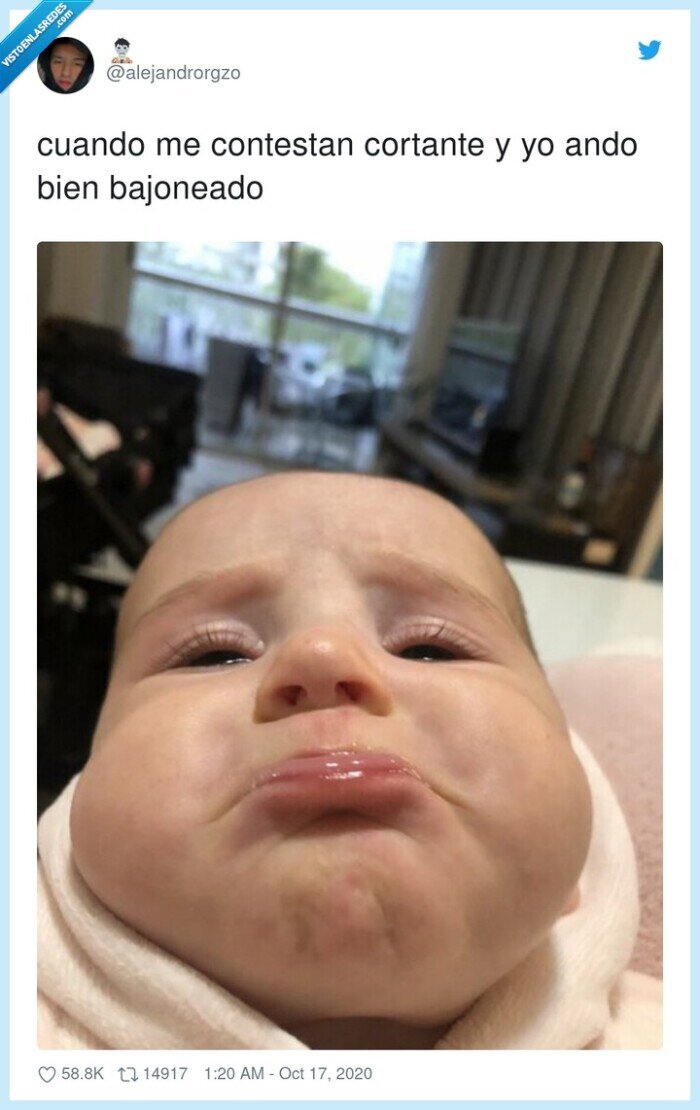 bajón,contestación,mal,ánimos