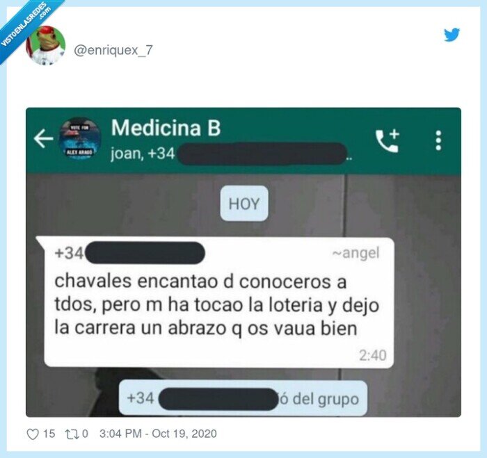 grupo,whatsapp,loter&iacute;a,medicina