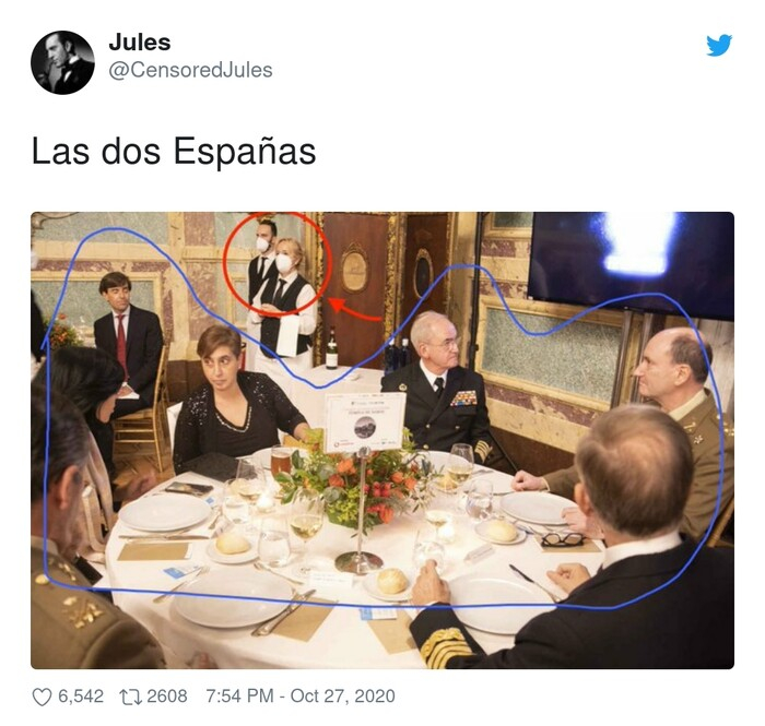 dos,españas,camareros,mascarillas,políticos