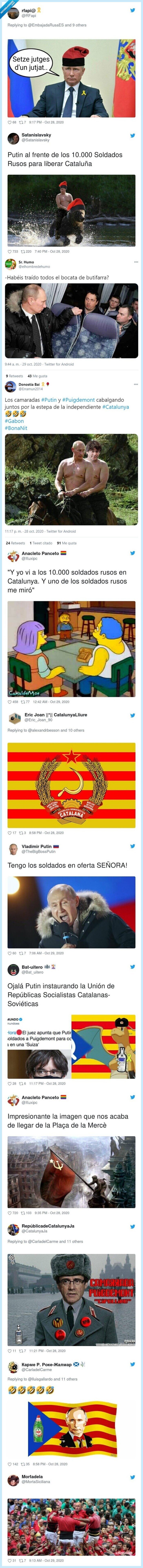soldados,rusos,catalunya,putin,puigdemont,memes