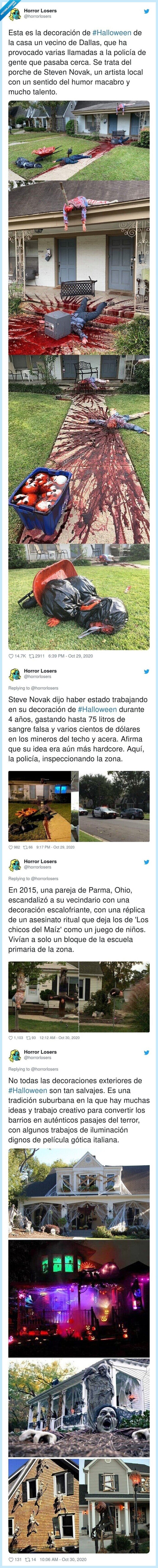 halloween,decoración,vecino,policía,dallas