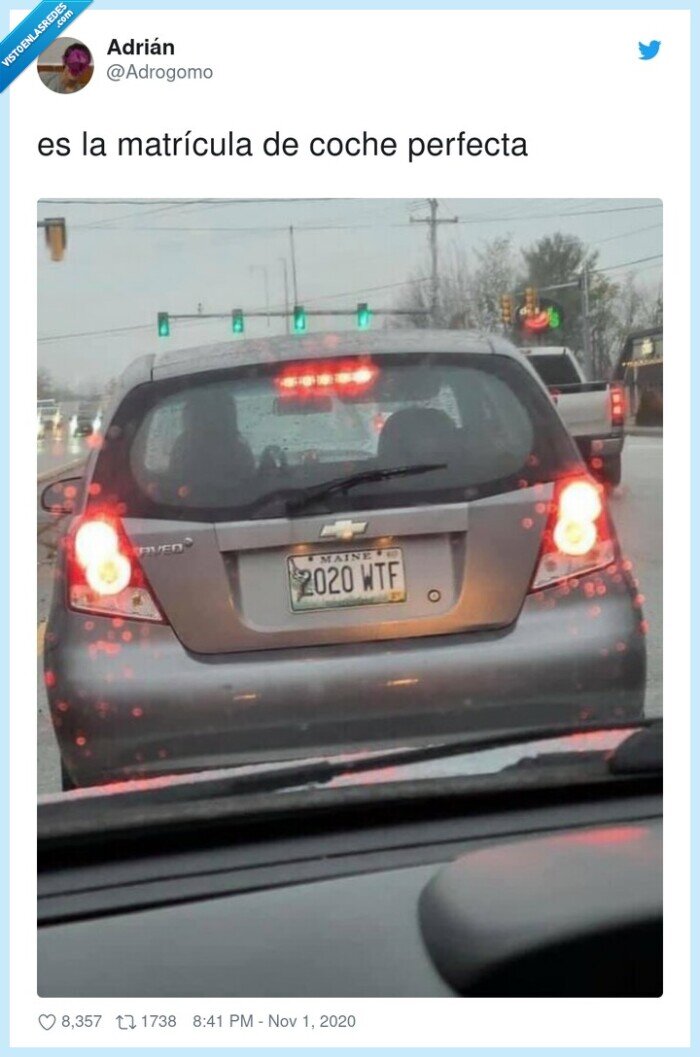matrícula,perfecta,coche,2020,wtf