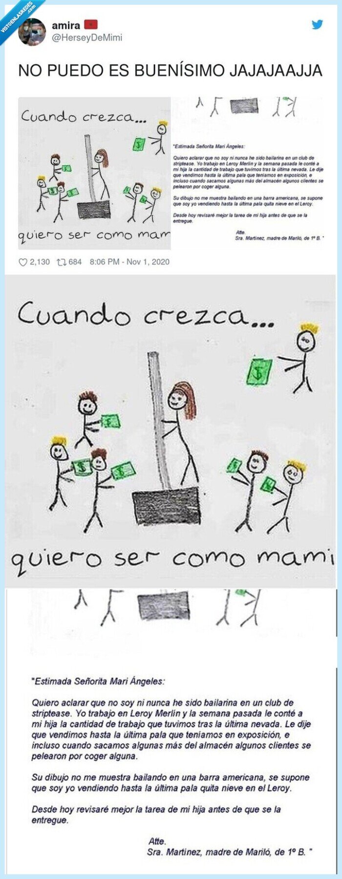 dibujo,ni&ntilde;a,madre,nota,trabajo