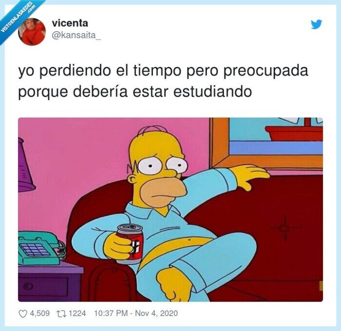 preocupada,estudiando,perdiendo,tiempo