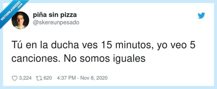 canciones,minutos,ducha,diferencias