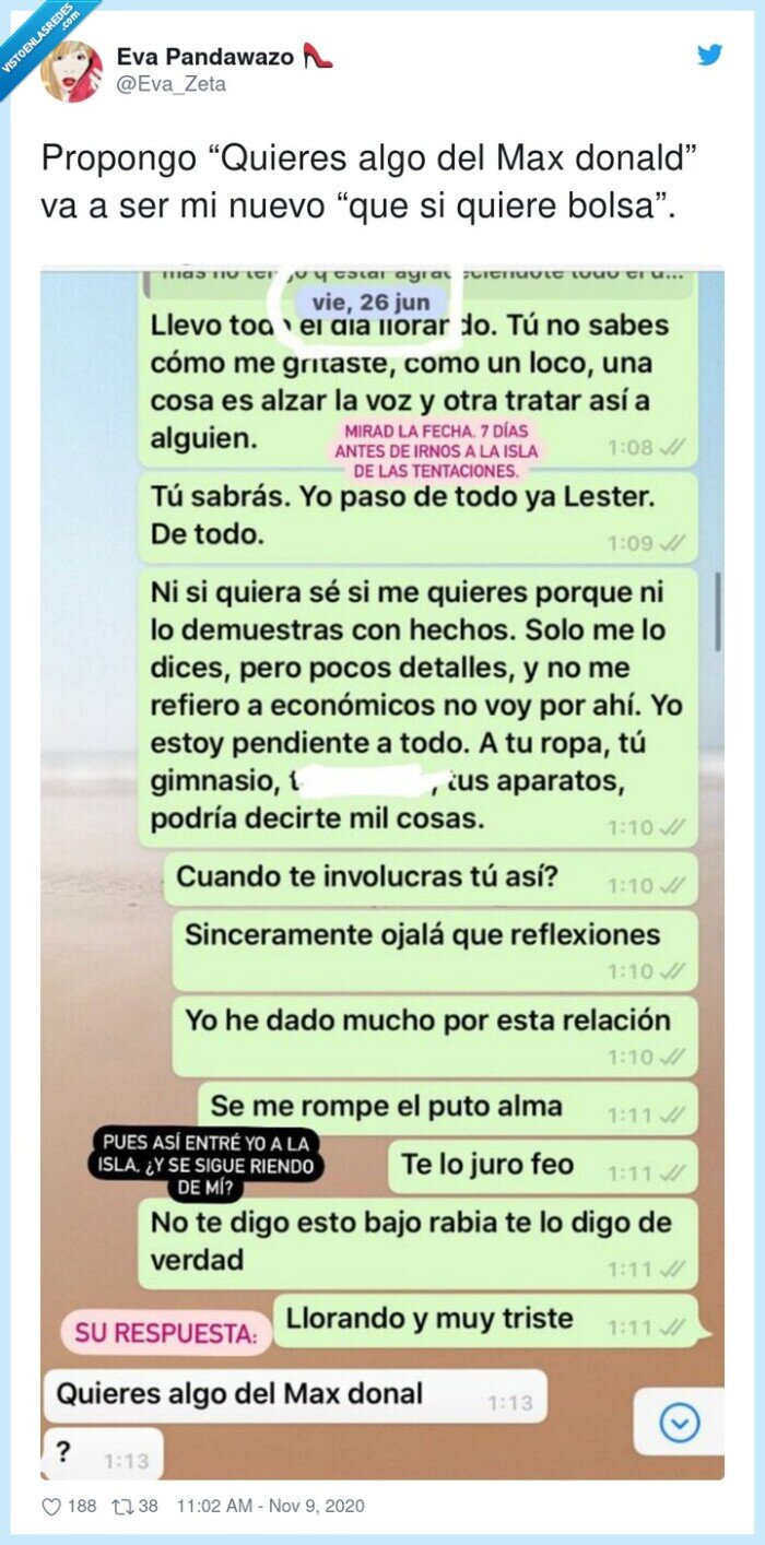 maxdonal,respuesta,marta,isladelastentaciones