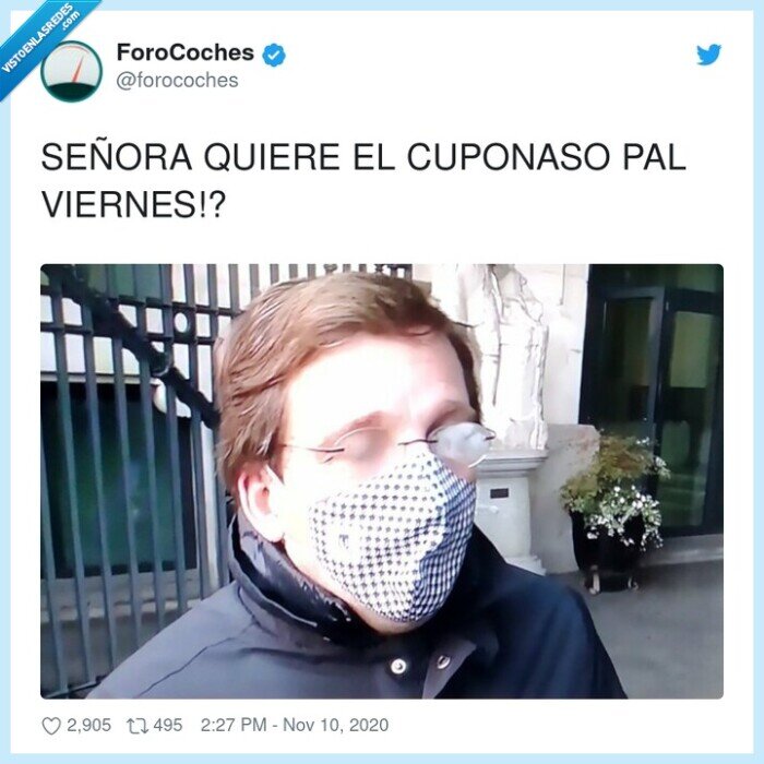 cuponaso,señora,viernes,mascarilla,cristales,gafas,almeida