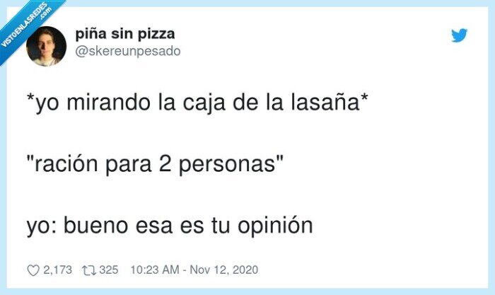 personas,proción,lasaña,caja,opinión,comido,gula,hambre