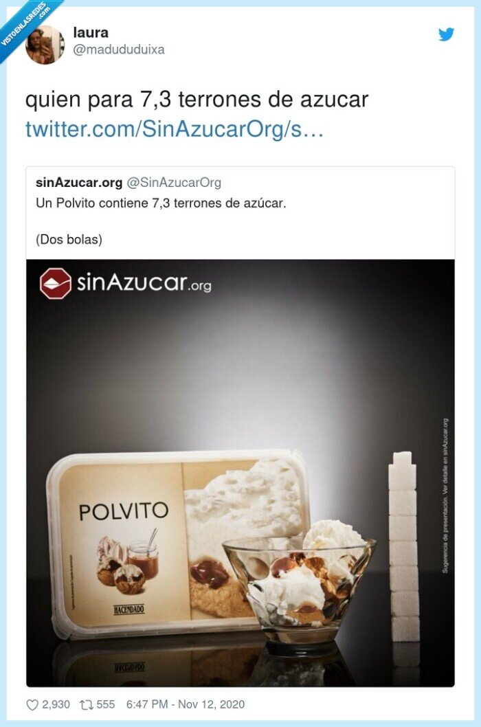 terrones,azucar,polvito,helado,etiqueta