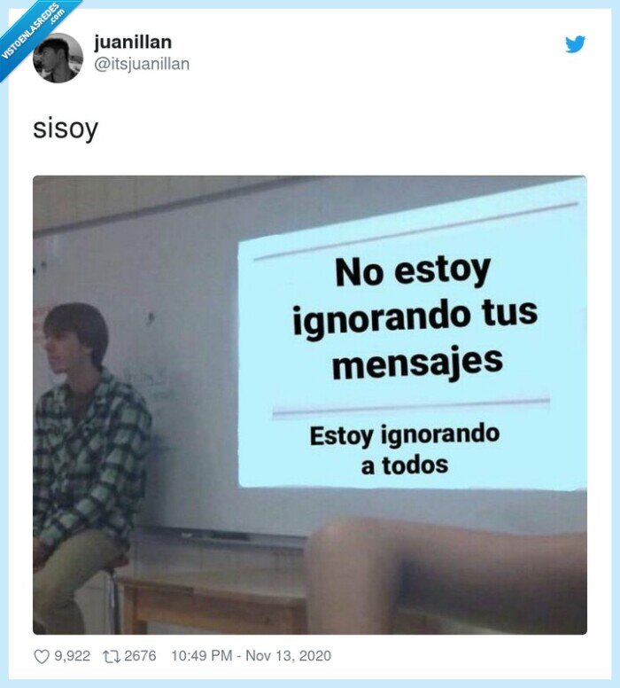 mensajes,ignorando