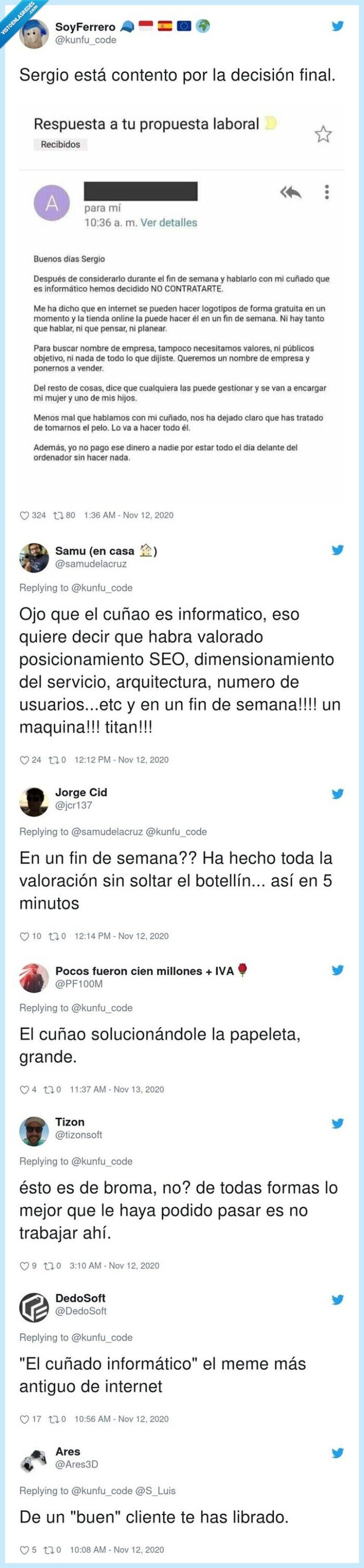 cuñado,informático,oferta,trabajo,rechazado