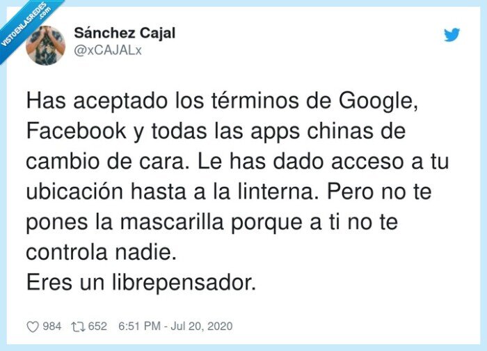 librepensador,mascarilla,apps,términos