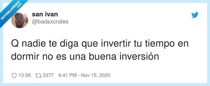 inversión,invertir,tiempo,dormir,nadie,gente