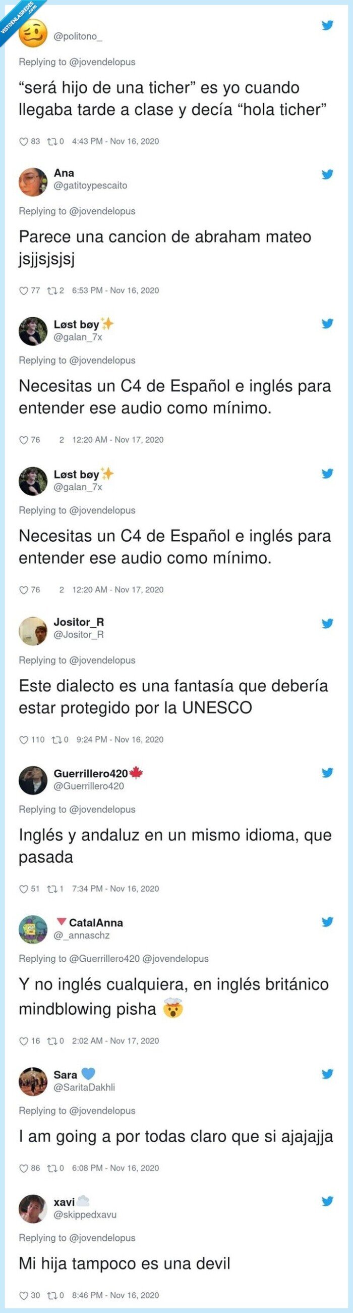 746359 - Este audio de un grupo de padres de Gibraltar hablando un potente 'spanglish' muy enfadados va a ser lo mejor que escuches en mucho tiempo, por @jovendelopus