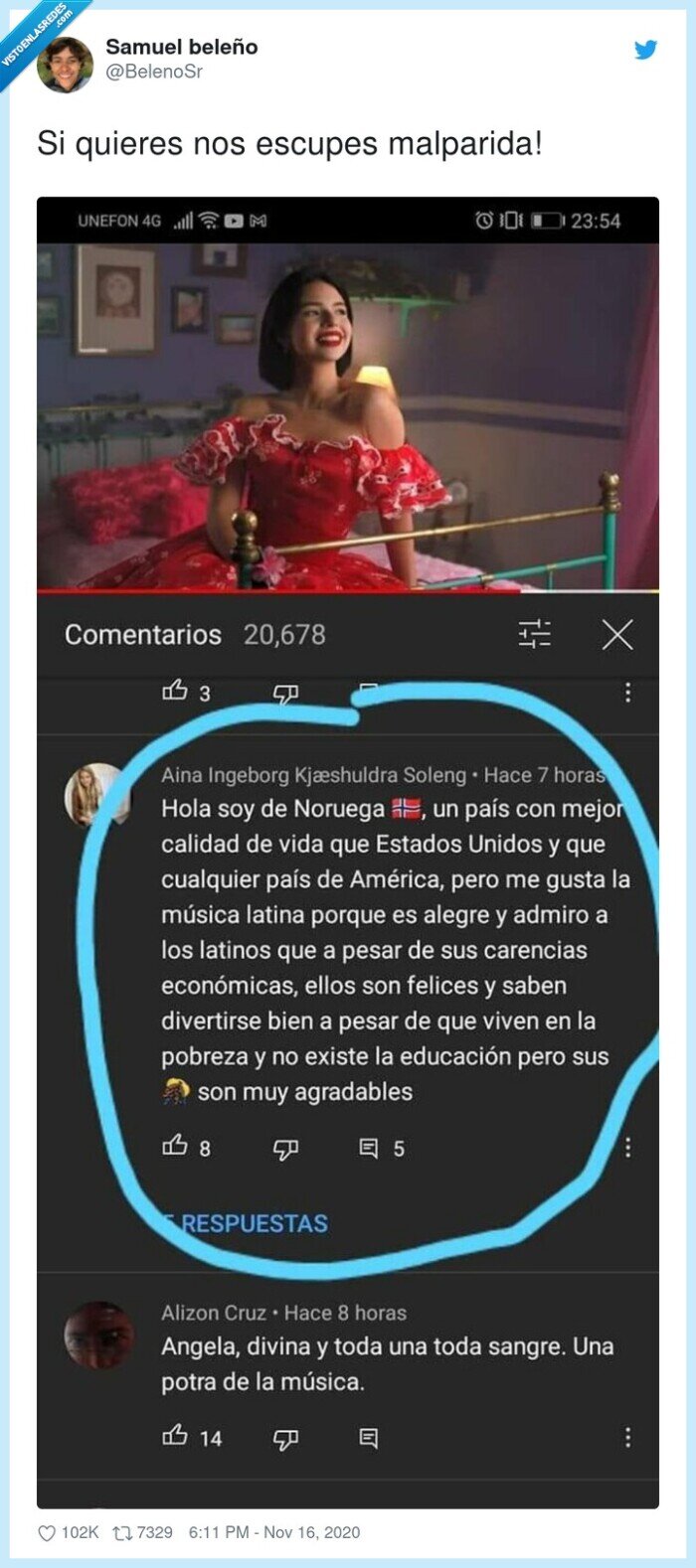 américa,latina,noruega,escupir,insultos,elogios