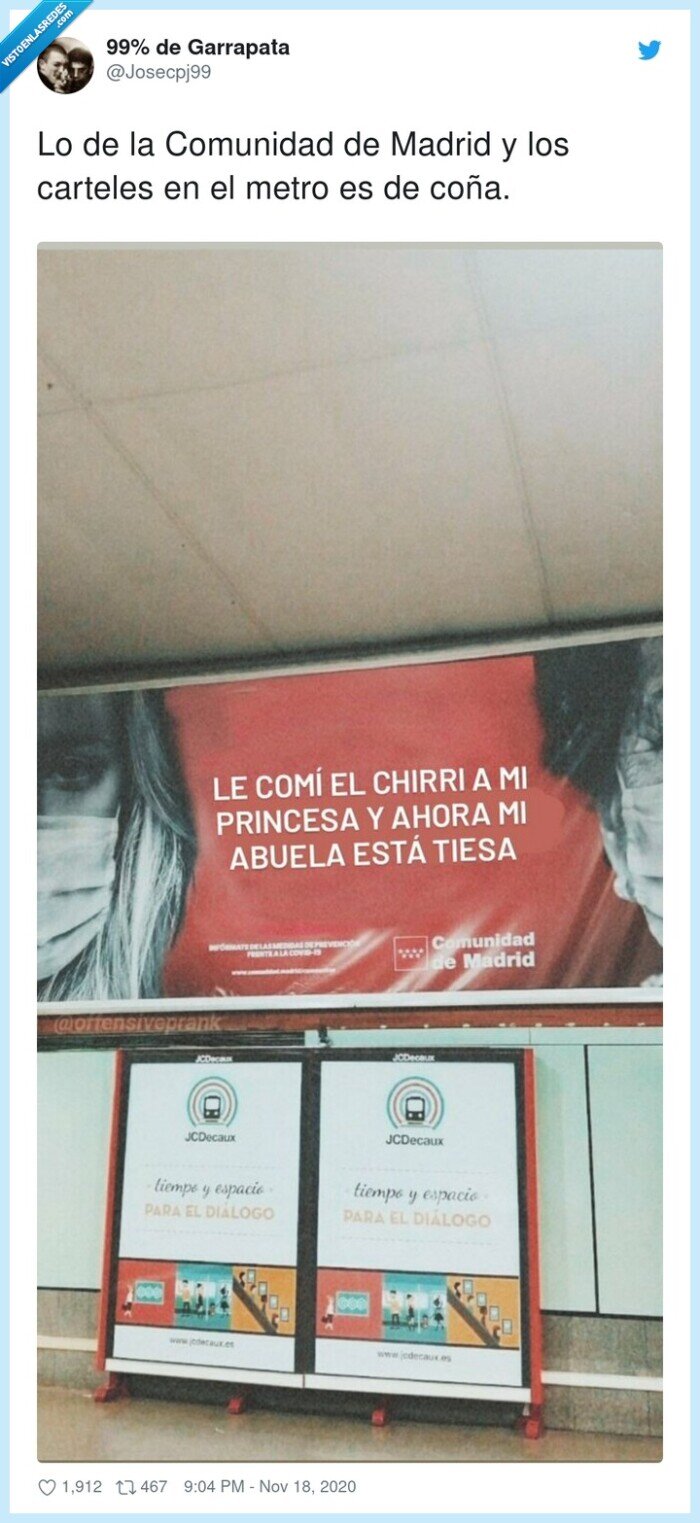 comunidad,carteles,madrid,metro,concienciación