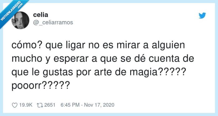 ligar,mirar,gustar,magia,tácticas,fail