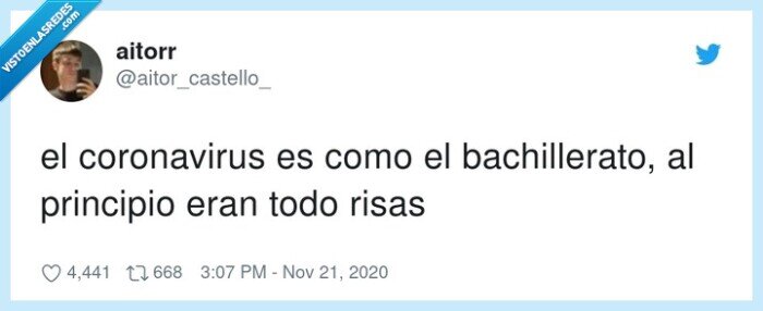 bachillerato,coronavirus,principio,risas