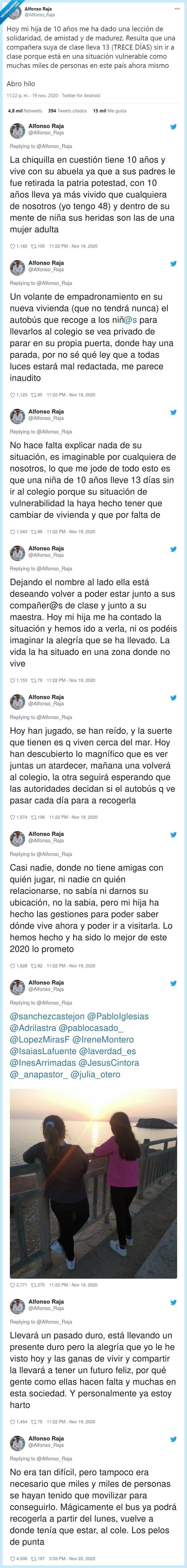 niña,lección,vida,autobñus,amiga