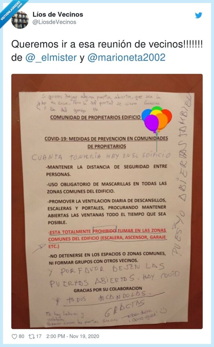 junta,vecinos,a4,cartel,rellano,guerra