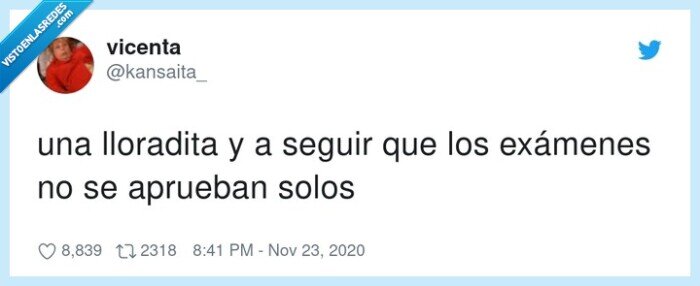 lloradita,exámenes,aprobar