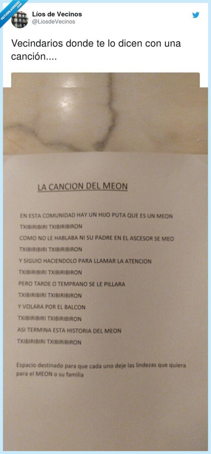 vecinos,canciones,insultos