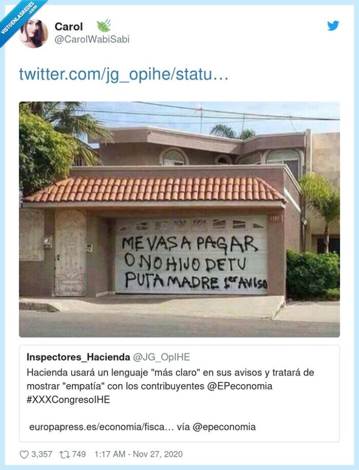 hacienda,nuevo,lenguaje,amenaza