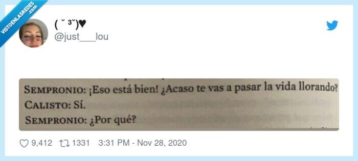 vida,llorando,calisto