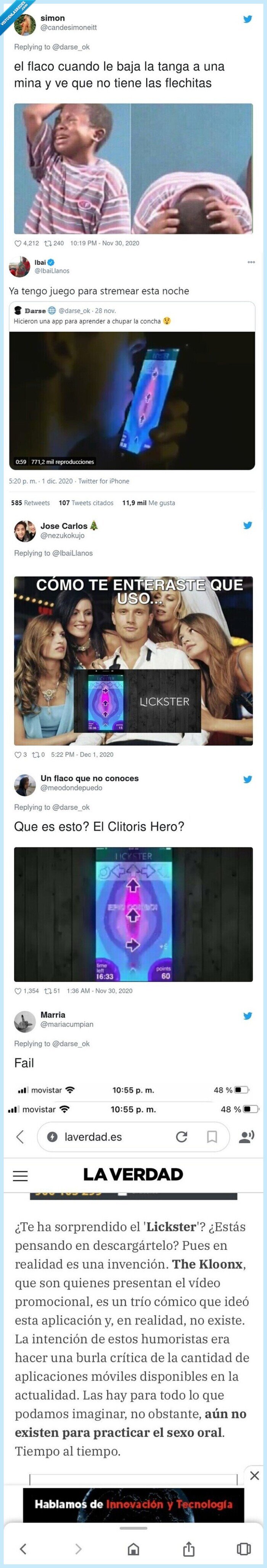 758138 - Una app que enseña a los hombres a hacer sexo oral enloquece las redes y el vídeo es de lo más surrealista, por @darse_ok