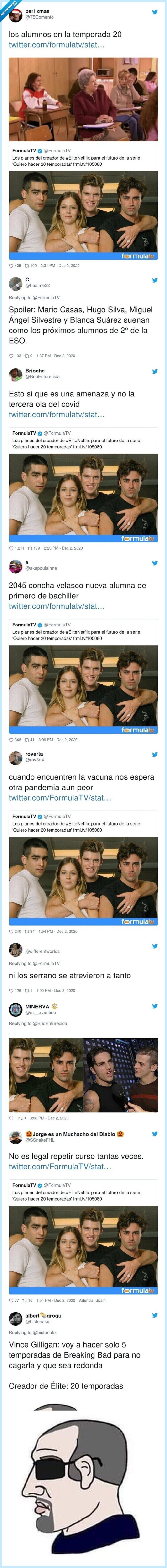 élite,temporadas,amenaza,creador,netflix,reacción,twitter