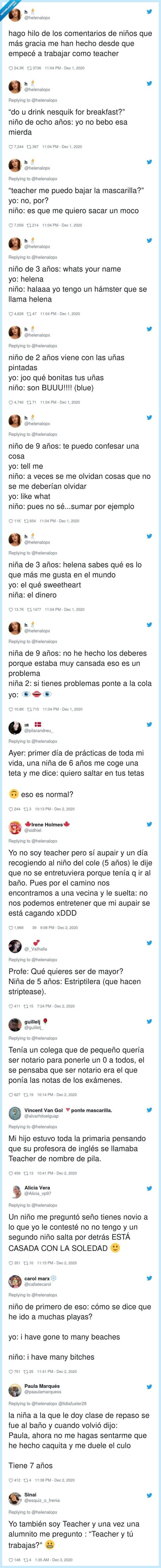 hilo,niños,comentarios,profe,inglés