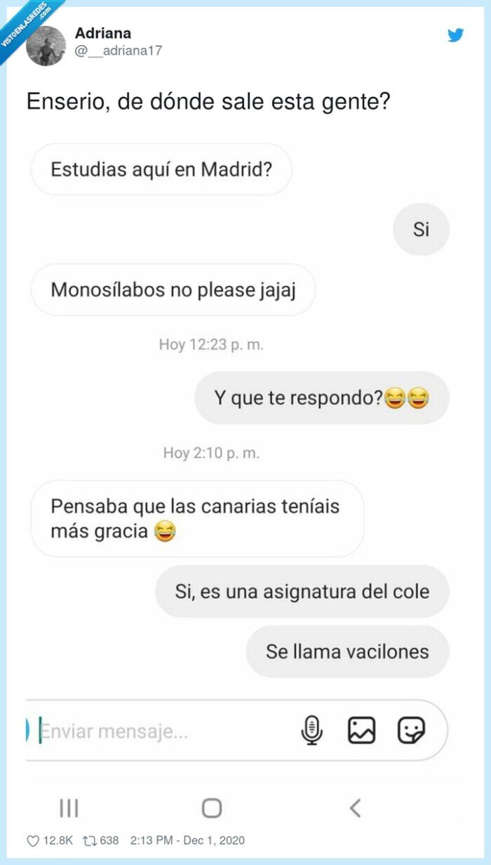 conversación,monosílabos,canarias